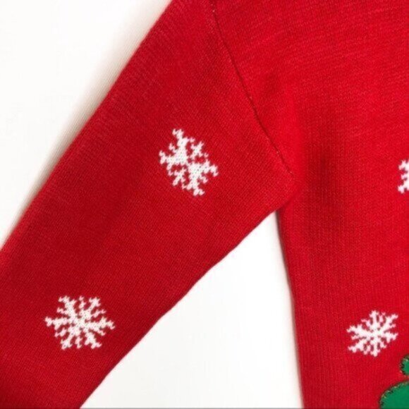 Holiday Time | Women's Red Ugly Christmas Tree Sweater Size Small - Picture 6 of 6